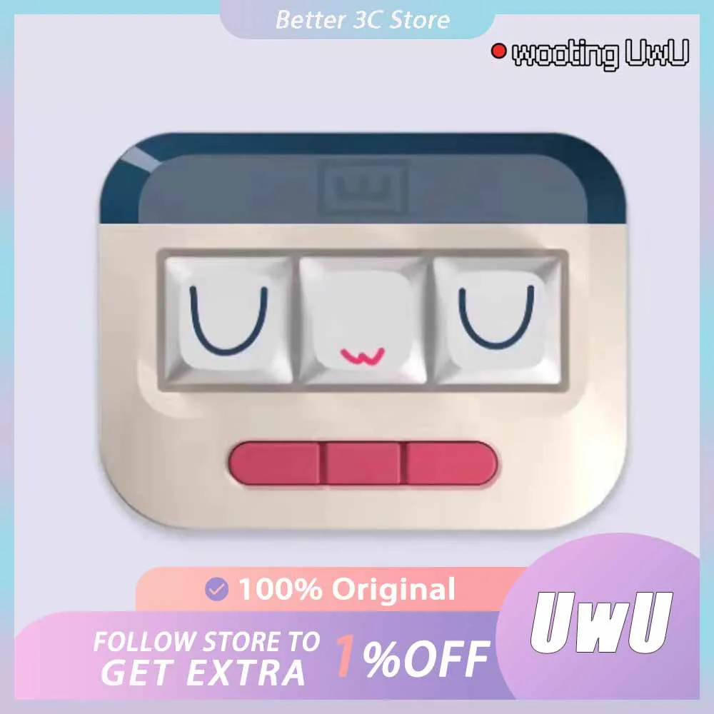

Механическая клавиатура Wooting UwU, магнитный переключатель, трехклавишная многофункциональная игровая клавиатура Hot Swap, мини-клавиатура, аксессуары для ПК