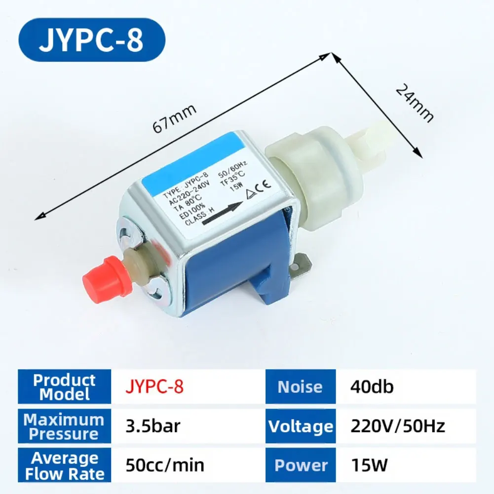 JYPC 8 Electromagnetic Pump for Coffee Machines Dishwashers and Household Devices with Quiet and Efficient Operation
