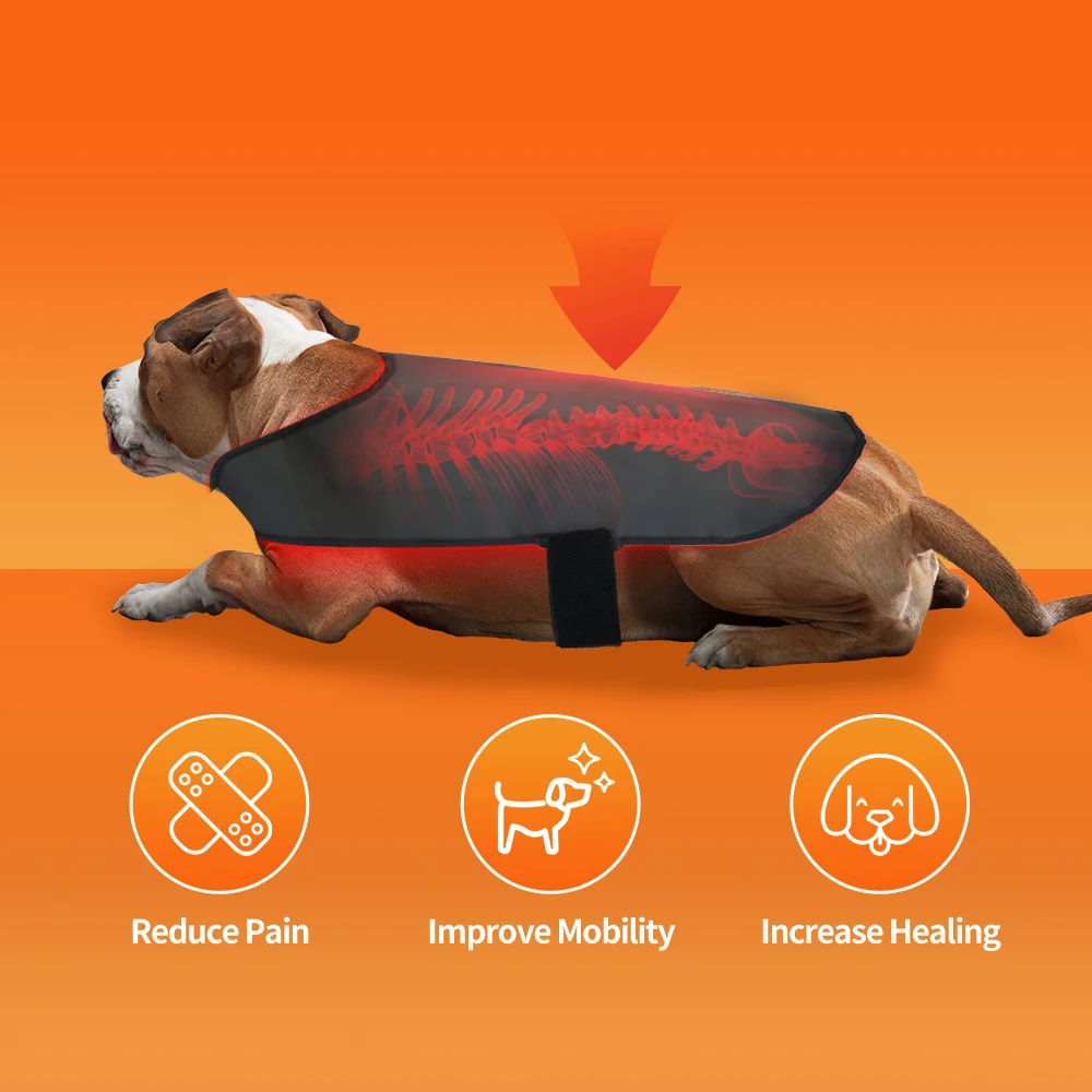 New LED Red Line Light Dog Clothes, Animal Therapy Wraps, Dog Therapy