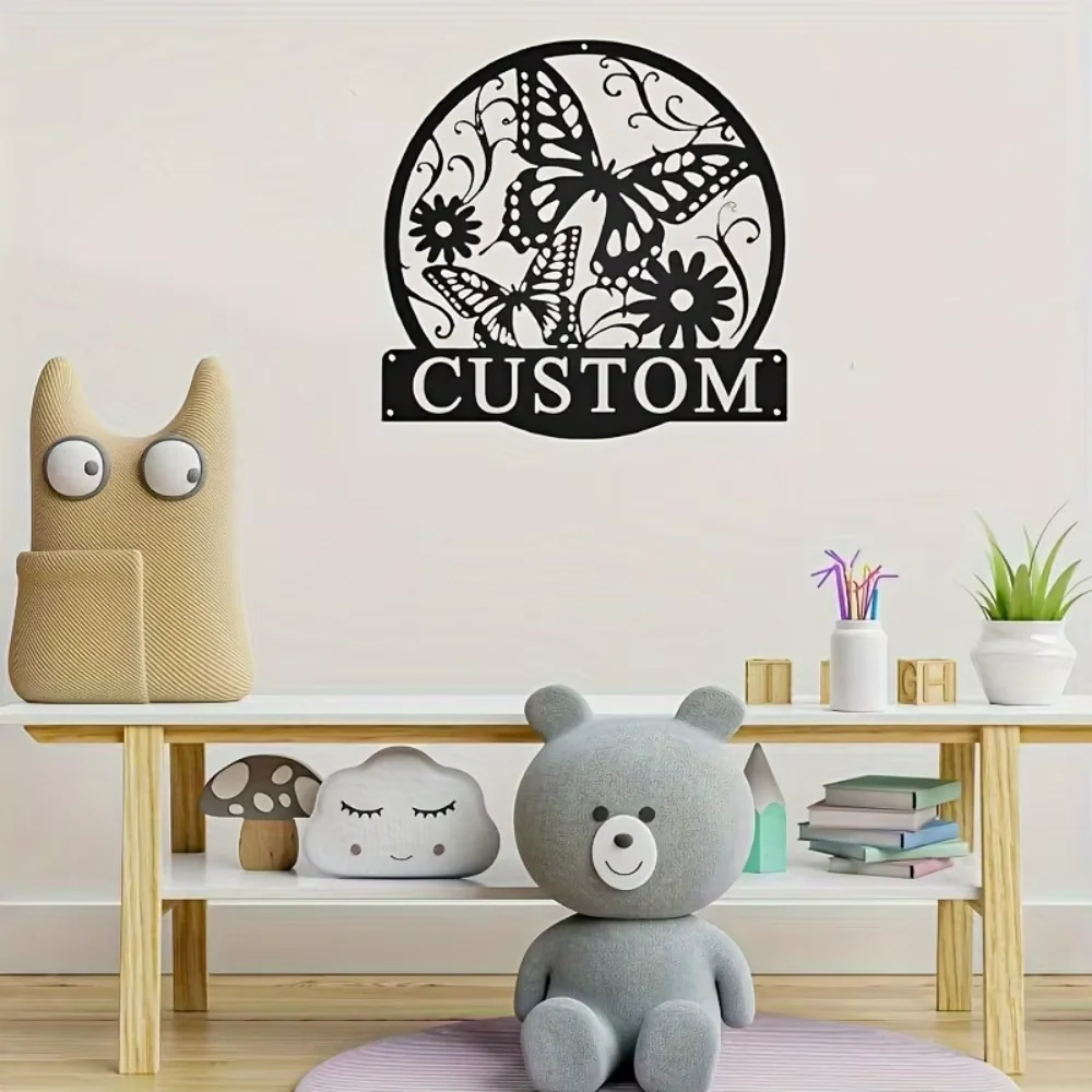Custom Butterfly Wall Art - Personalized Garden Name, High - Temp Paint, Transforms Outdoor Gardens, Memorable Gift