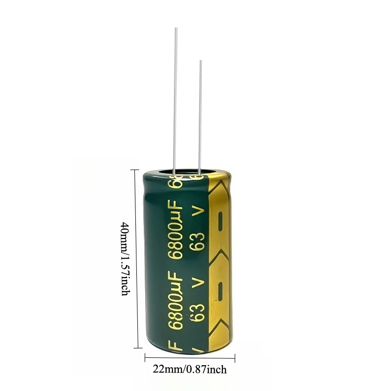 

3pcs 63V 6800uF Electrolytic Capacitor High Frequency Low ESR Long Life 22x40mm for Power Amplifier