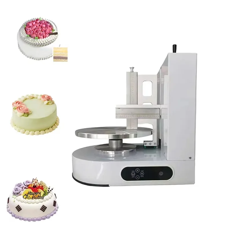 Factory Automatic Cream Cake Coating Smoothing Icing Machine Cake Frosting Decorating Making Cake Machine