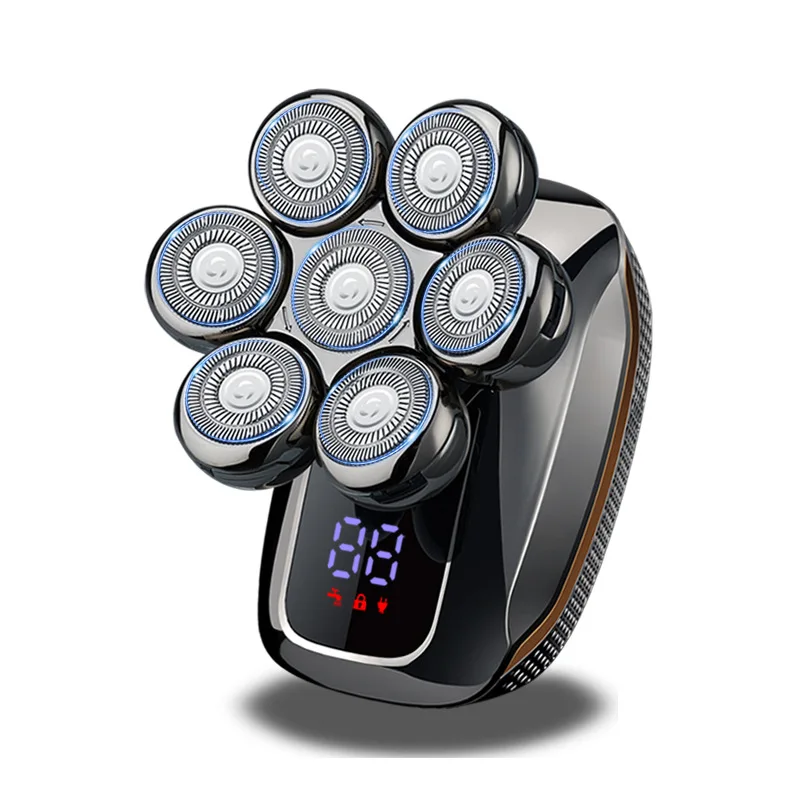 Neue Glatze Rasierer Elektrische Friseur Smart männer Glatze Rasieren Sieben-klinge Kopf Rasierer Multifunktionale Rasierer