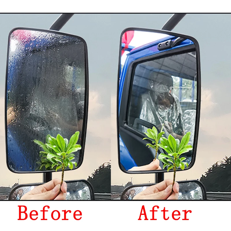 2PCS Large Truck Car Rain Film Rearview Mirror Protective Film Anti-glare Rain Anti-fog Reflector Nano Films  Hydrophobic