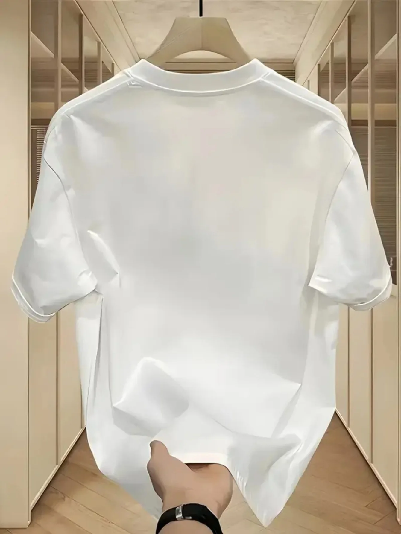 تي شيرت رجالي كاجوال بأكمام قصيرة من القطن قابل للتنفس من Golf Graphic تي شيرت صيفي يومي ملابس الشارع #2