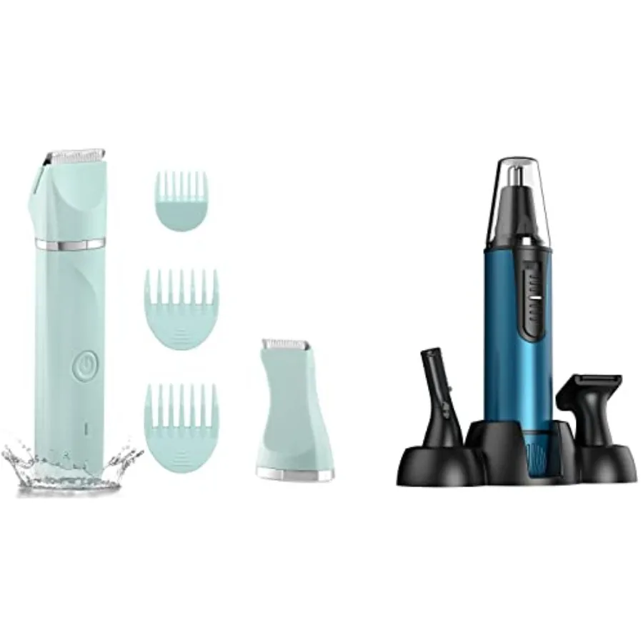 

AREYZIN 2022 Professional USB Rechargeable Body Hair Trimmer Bikini Trimmer for Women with Ear and Nose Hair Trimmer for Men an