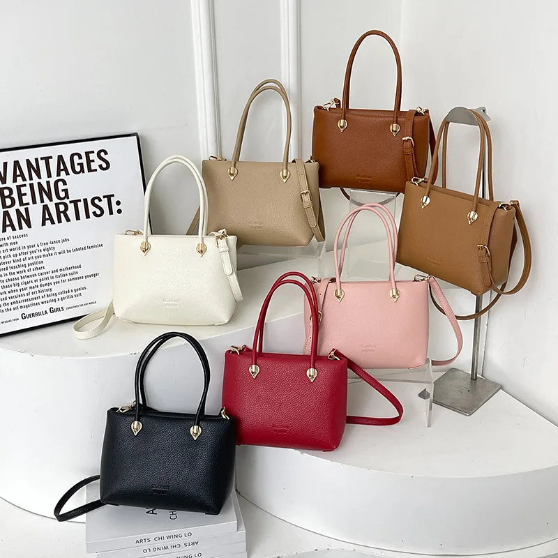 

Stylish Litchi Texture Soft Leather Handbag, Elegant & Practical, Commuter - Friendly, Single - Shoulder & Crossbody Design