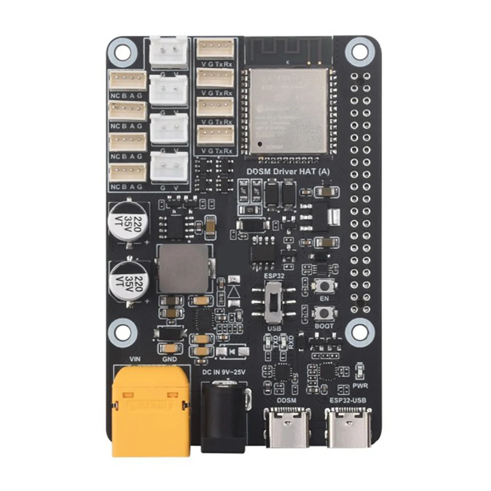 carte-de-commande-de-servomoteur-a-entrainement-direct-integrant-esp32-et-circuit-de-controle-prise-en-charge-wi-fi-24g