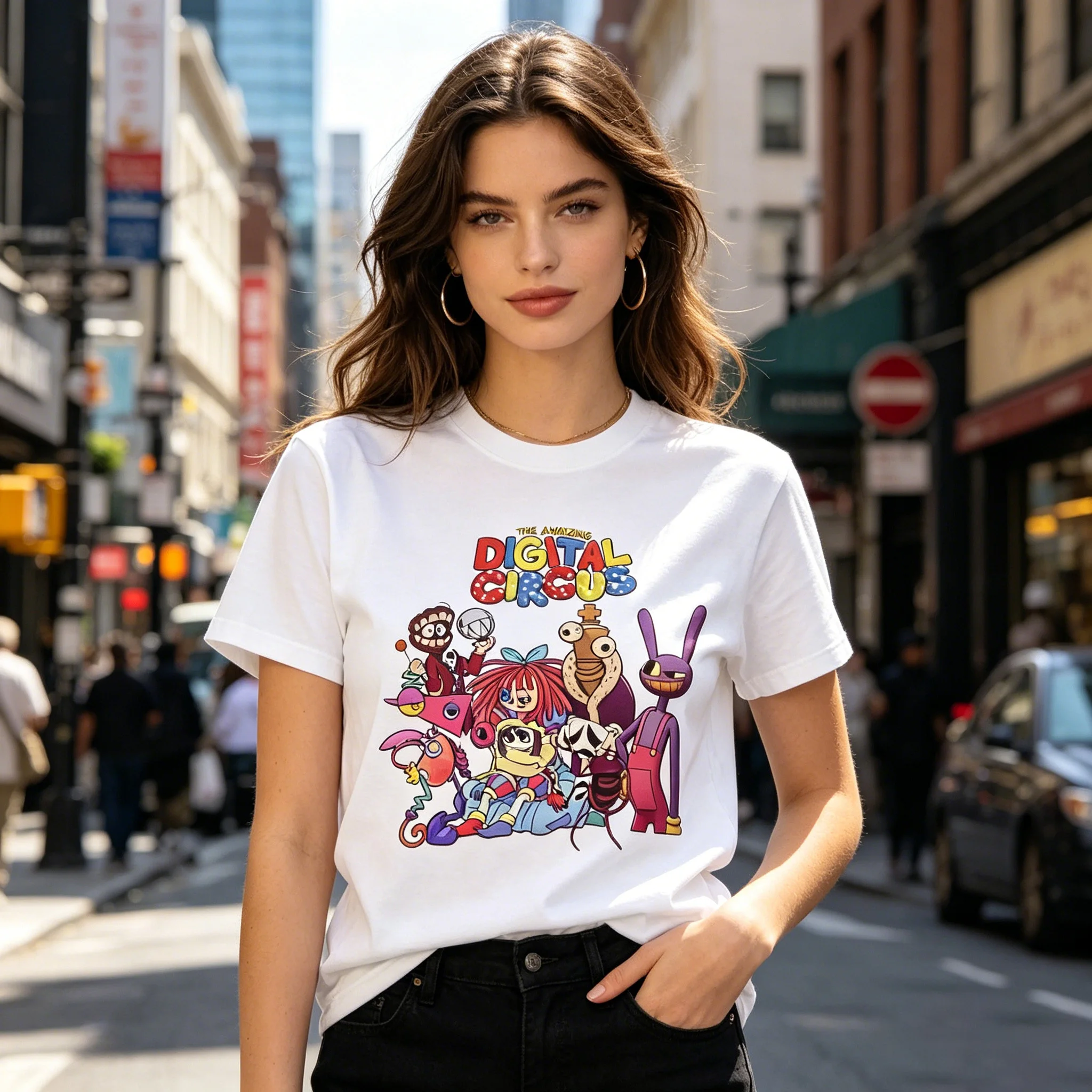 2026 Tshirt Amazing And Digital Circus Graphic Print kids T-Shirts For Men Women Pure Cotton Tee Shirt Clothing,2025 Christmas