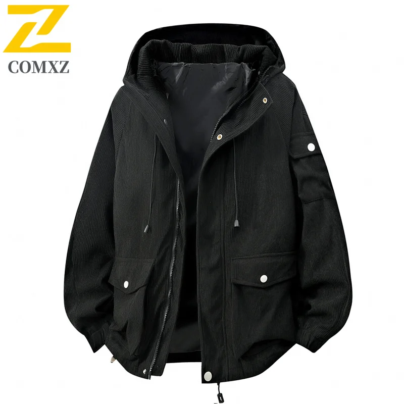 

Мужская повседневная куртка 2024, весна и осень, новая модная ветрозащитная дышащая куртка с капюшоном, уличная ветровка для путешествий и поездок на работу