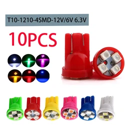10PCS DC 6V 12V Light Bulbs W5W T10 168 194 Led Bulbs Replacement for Pinball Machine Game Lights 2825 Bayonet LED Bulb