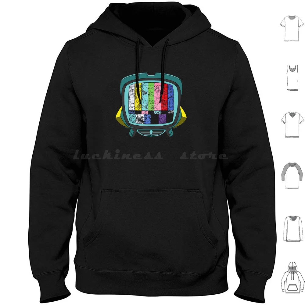 Tv Boy Hoodies Long Sleeve Tv Boy Flcl Fooly Cooly Foolie Coolie Fl Cl Anime Manga Color Bars Robot