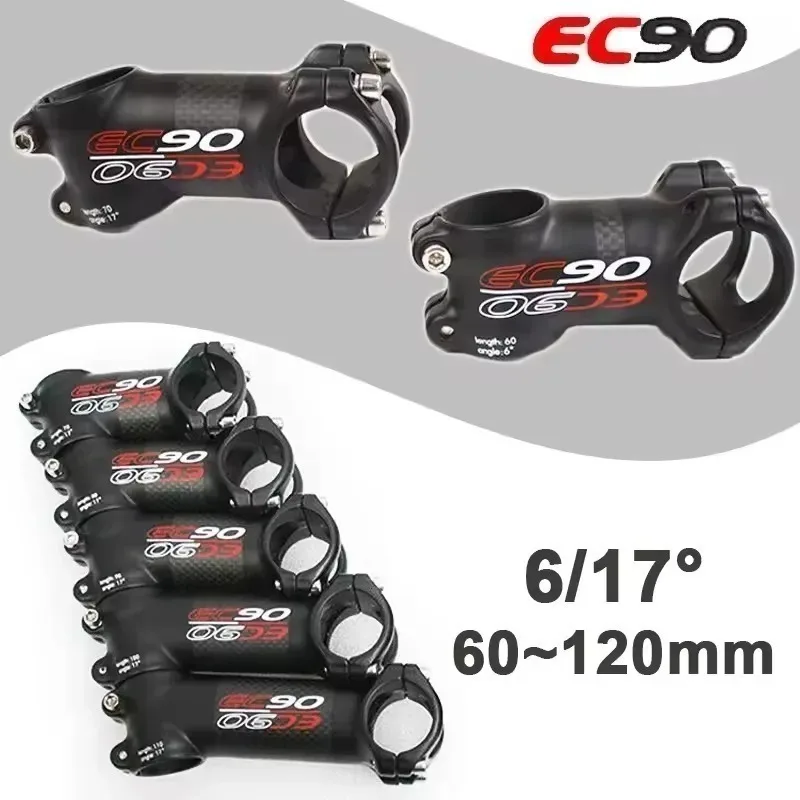 

EC90 Carbon Stem 6/17 Degree MTB 31.8mm Handlebar Stem Ultralight Mountain Road Bike Bridge 60-120mm Bicycle Table Power Parts