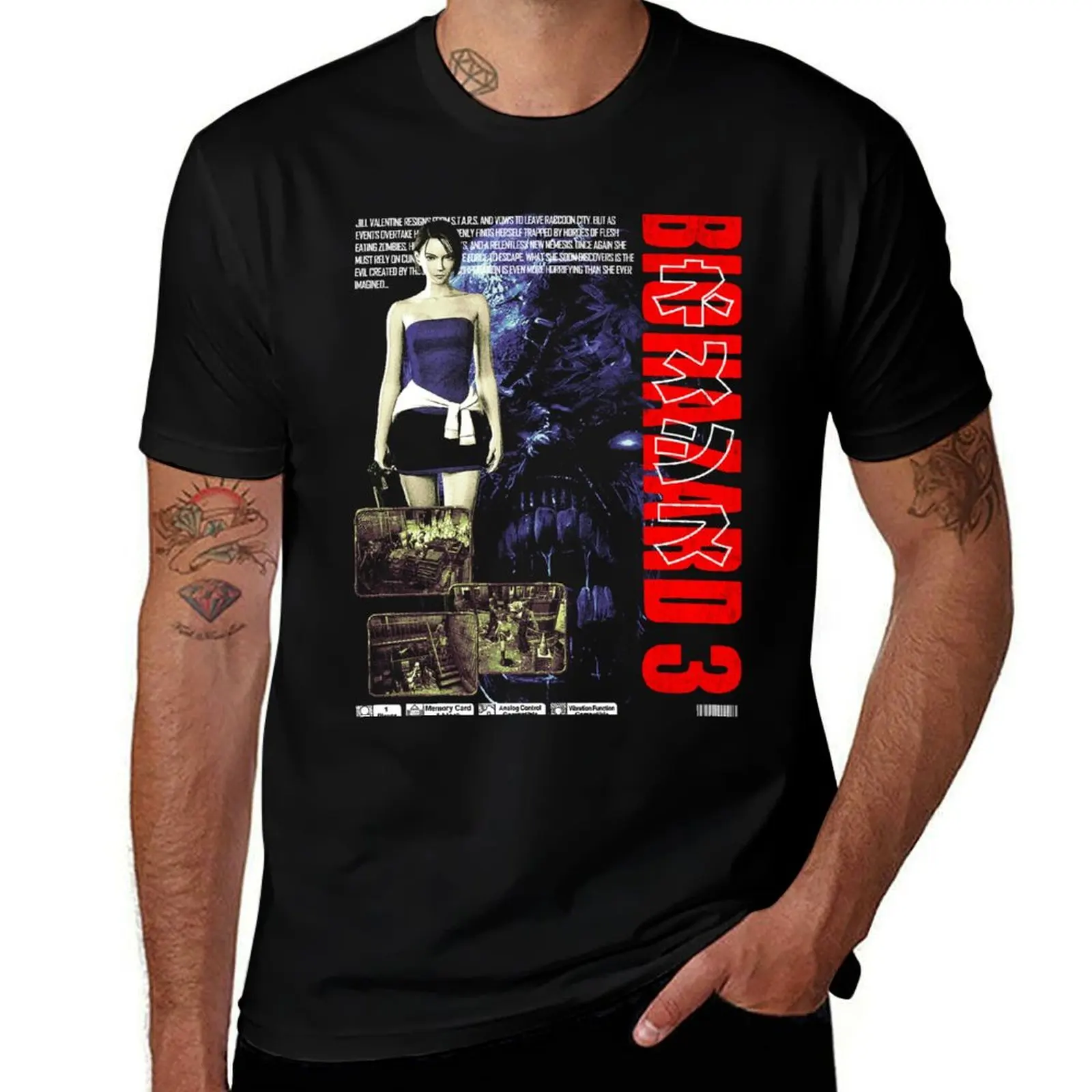 RESIDENT EVIL/ BIOHAZARD 3 T-Shirt valentines boutique clothes anime topping shirts men