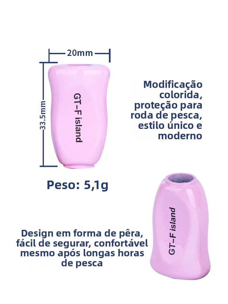 Acessório de Modificação Leve e Sólido para Carretilha de Pesca com Bola de Agarre, Ideal para Equipamentos de Pesca, Acampam...