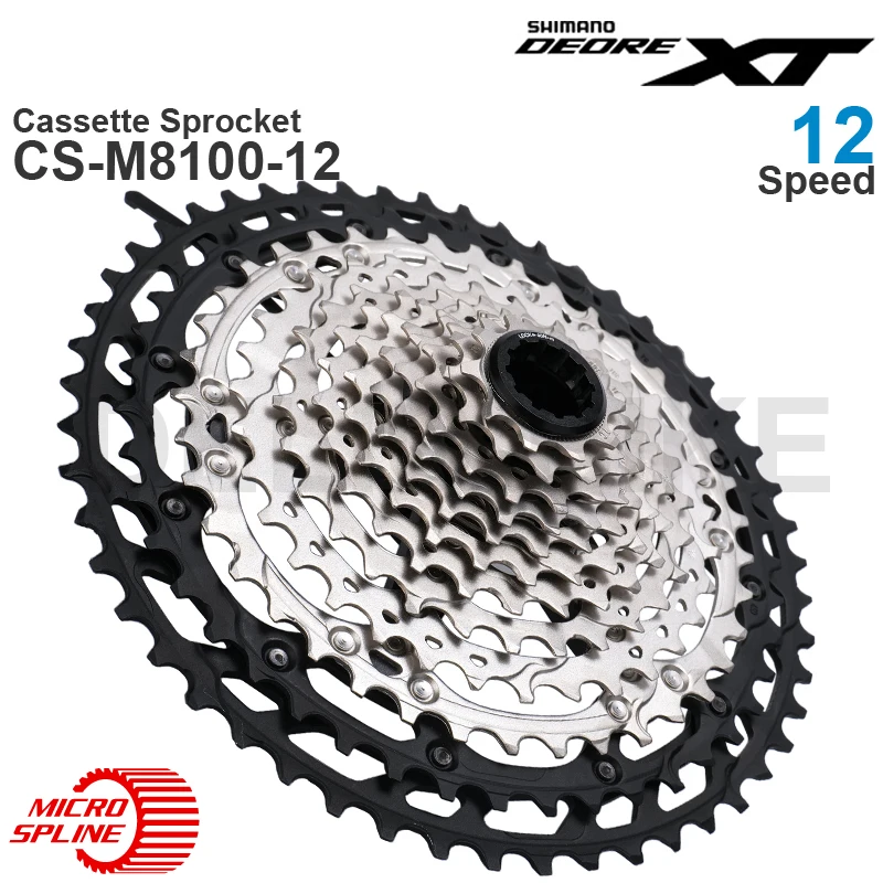 SHIMANO DEORE XT CS-M8100 Cassette Sprocket M8100 Freewheel Cogs Mountain Bike MTB 12-Speed 10-51T M8100 Cassette Sprocket