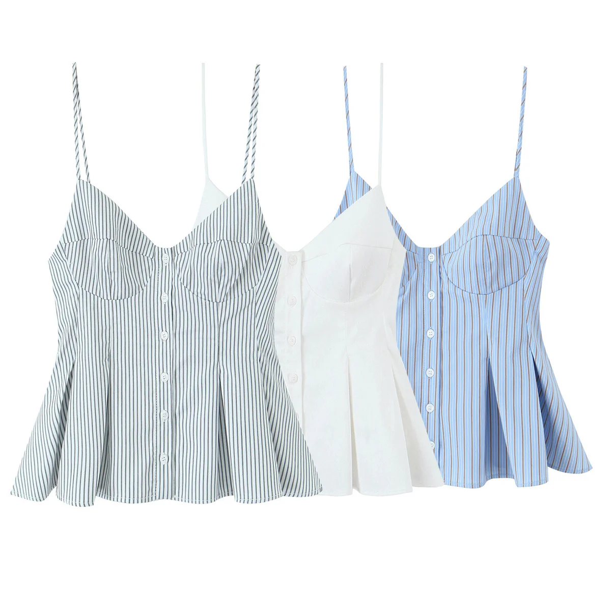 

Spring and Summer Women's Cropped Tops Suspender Tops Ladies Sleeveless Backless Tank Tops Sexy Tops Evening Party Tops