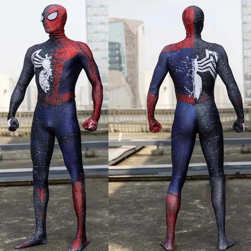 ❤ 2026 ❤   Disfraz de Halloween para Adultos, Traje de Hombre Símбиion, Disfraz de Superhéroe Araña, Traje Completo Zentai, Segunda Piel, Disfraz de Hombre para Fiesta ❤