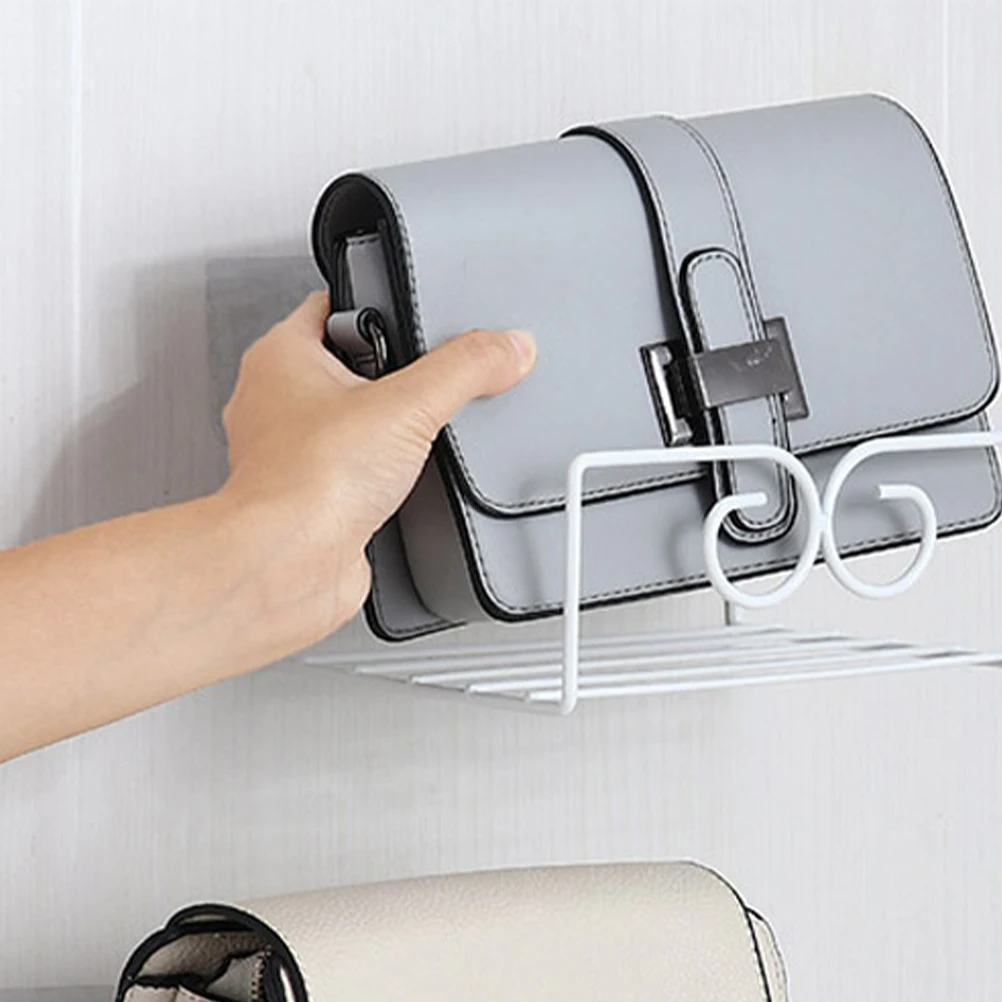 

2PCS Iron Rack Wrought Shelf Wall Mount Storage Rack Punch Decor Balcony Suit Storage Solution