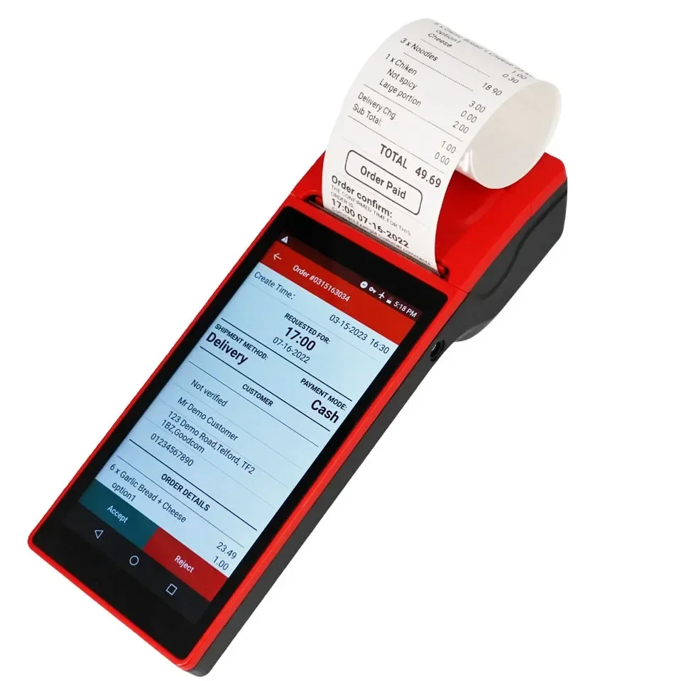 

order management system offline-pos-machine restaurant pos terminal portable pos printer android