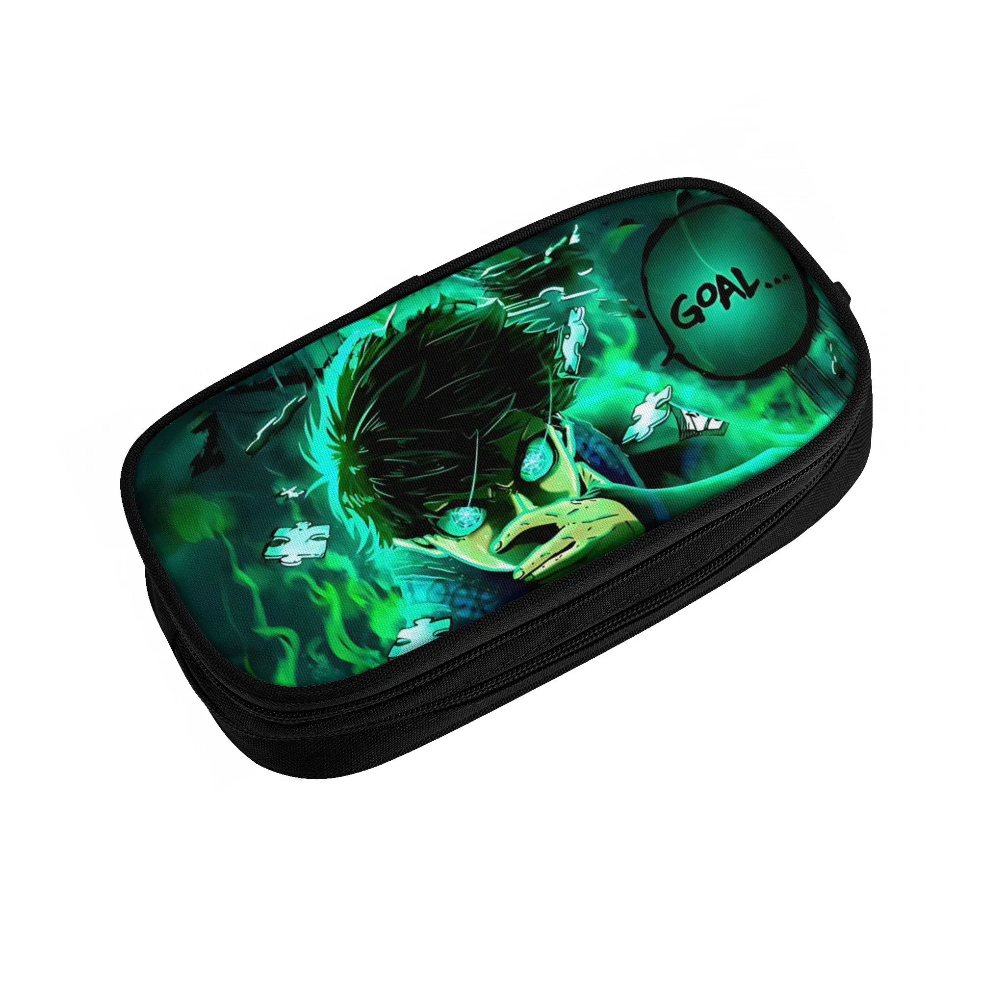 1 Piece Blue Lock Pencil Cases for Students Green Pen Box Pencil Bag Big Capacity Pencil Pouch Pen Holder