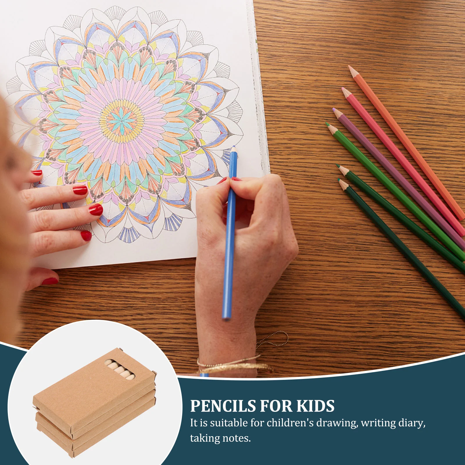 4 Boxes Pencil Kids Graffiti Pencils Convenient Colored Inflatable Portable Coloring Wooden Pupils Pastel Crayons