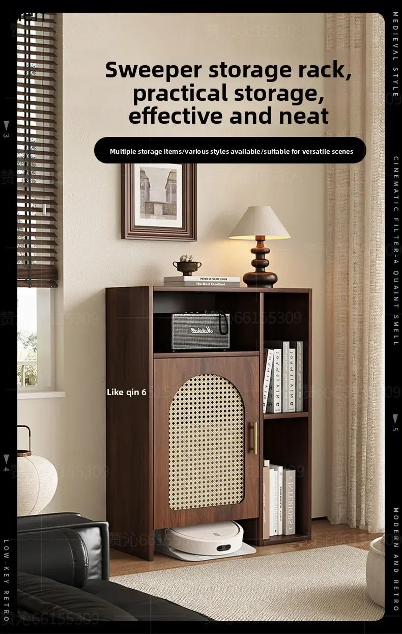 DSA sweeping robot storage small apartment base station shelf living room bookcase bookcase housekeeping cabinet narrow