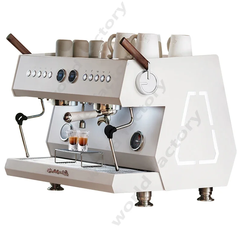 Gemilai CRM3211 Luxury Branded 3 In 1 Commercial Professional 2 Group Semi Automatic Espresso Coffee Machine For Shops