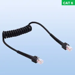 RJ45 Spring Wire 8-core Network Signal Wire Cable with Crystal Head Copper Wire Finished Twisted Pair Cat6 Gigabit Monitoring 1m