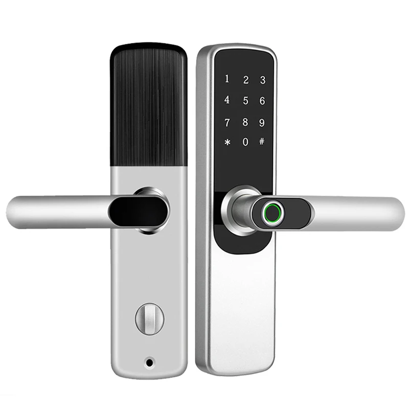 One Handle Indoor Wooden Door Fingerprint Lock Home Password Smart Door Lock Anti-Theft Electronic Lock