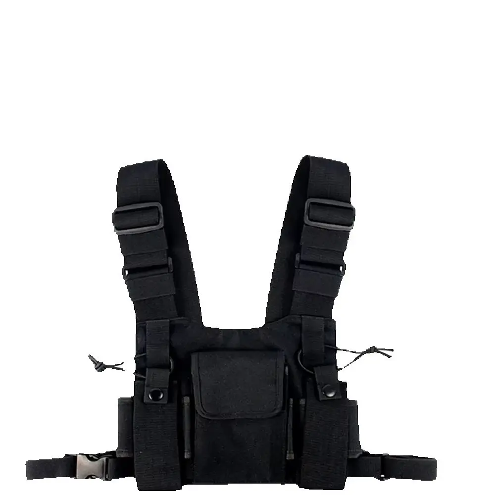 Chest Harness Vest Rig Chest Front Pack Pouch Holster Carry Case with Radio Pocket, for 2‑Way Radio Walkie Talkie for Baofeng