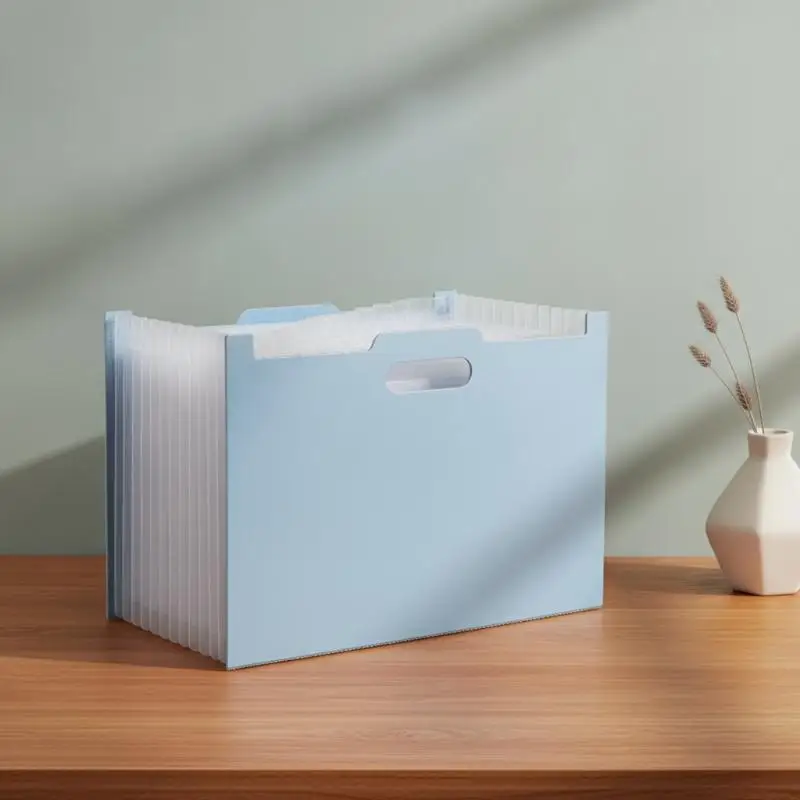 A4 Accordion File Folder 13 Pockets for Family Important Certificate Paper Storage Organizer
