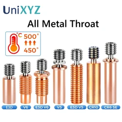 500℃ Upgraded E3D V6 CR10 Titanium Alloy Bi-metal Throat Copper Plated Throat Tube For E3D V5 CR10S CR6 SE 3D Printer Parts