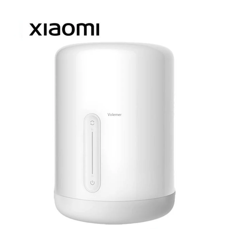 Original Xiaomi Mijia โคมไฟข้างเตียง2การเชื่อมต่อ WiFi แผงควบคุม APP ทำงานร่วมกับ HomeKit ของ Apple Siri แบบพกพาโคมไฟข้างเตียง