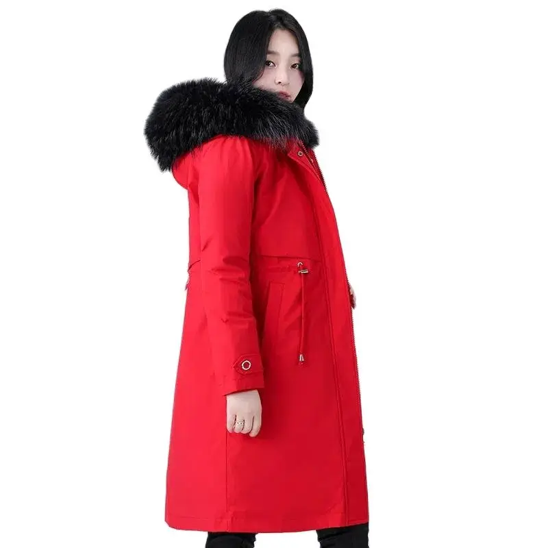 

Women Jackets Winter Coat 2022 New Women's Thickening Parkas High-grade Down Cotton Jacket Female Long Hooded Overcoat