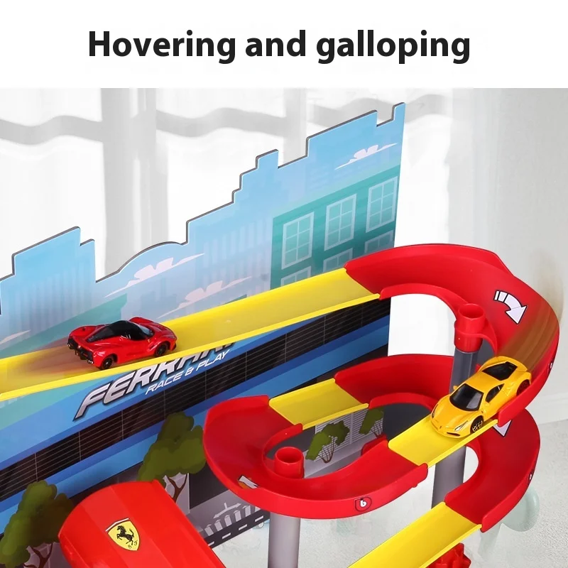 Assembleren Bimeigao Elektrische Auto Bouwen Speelgoed Legering Auto Met Spoor Parkeerplaats En Puzzel Speelgoedlegering Automodel.