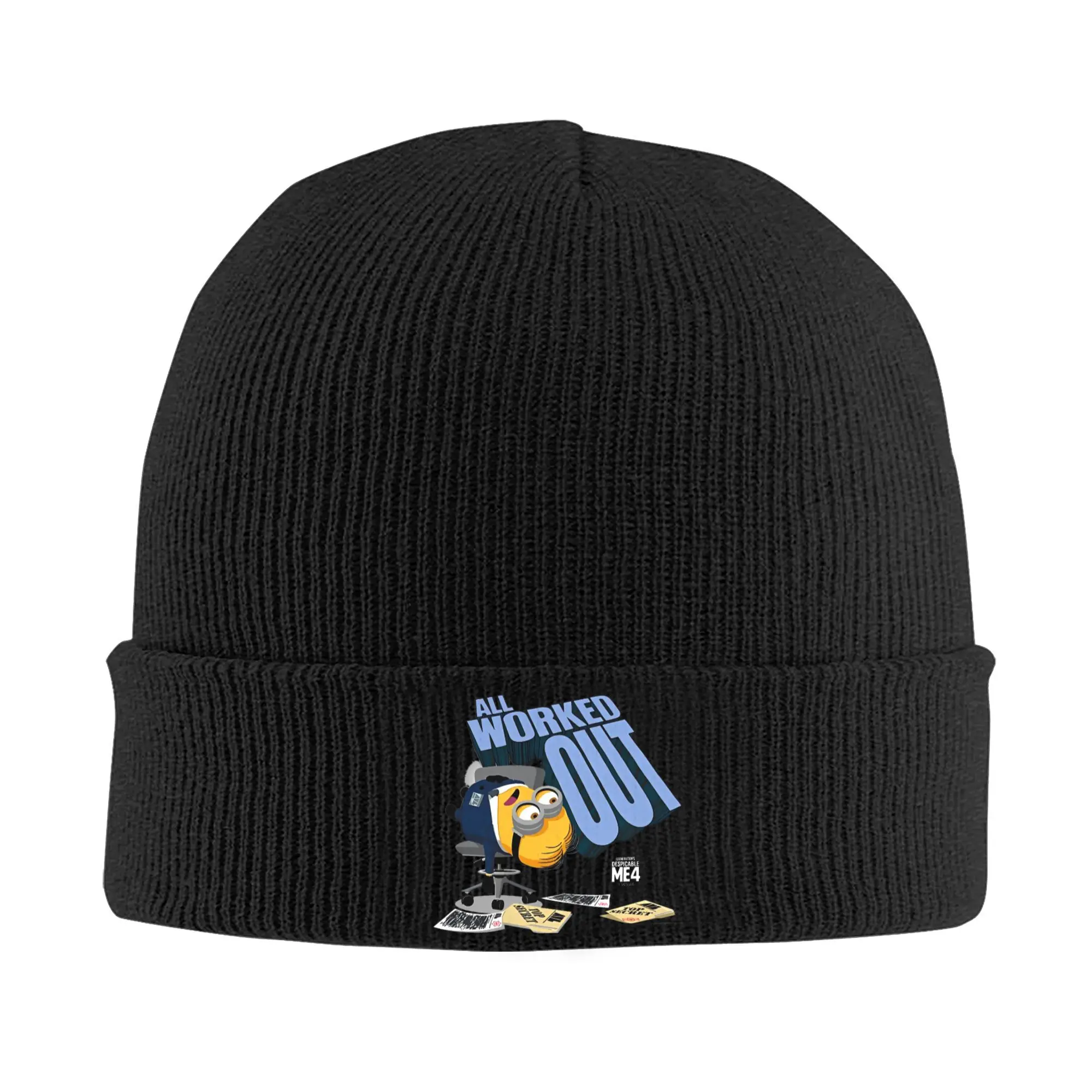 Minions Despicable Me 4 Knitted Hat Beanies Autumn Winter Hats Warm Unisex Hip-hop All Worked Out Caps Men Women Birthday Gift