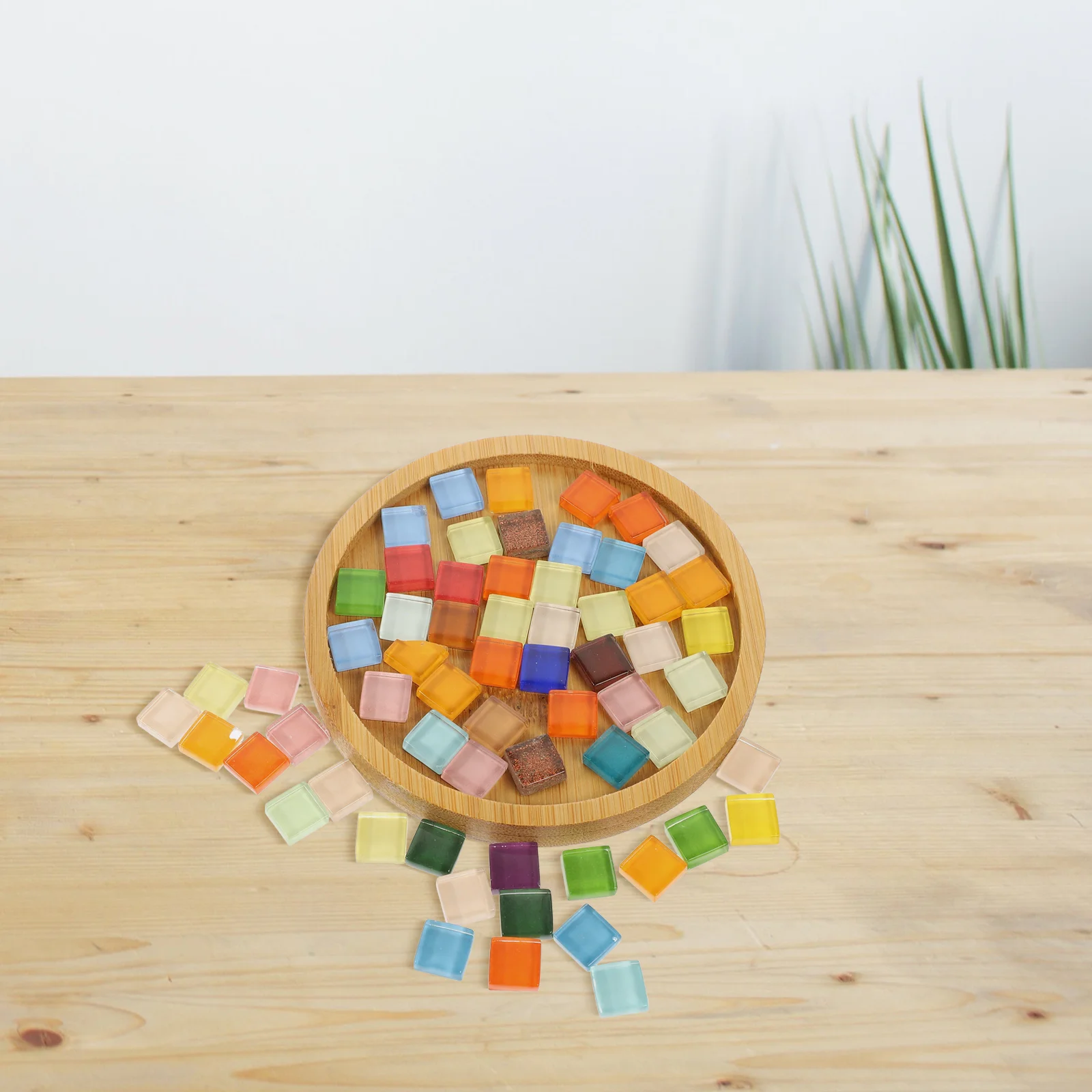 

2 set 2 Sets Diy Mosaic Coaster Material Kit Smooth Heat Insulation Cup Pad For Home Restaurant Table Decor Craft Placemat