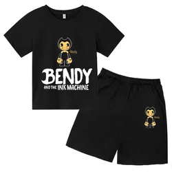 game print Tshirt Set Kids Summer Children Clothing shorts suits Boys Girls  Children Sports Short Sleeve Fashion Bendy T-shirt