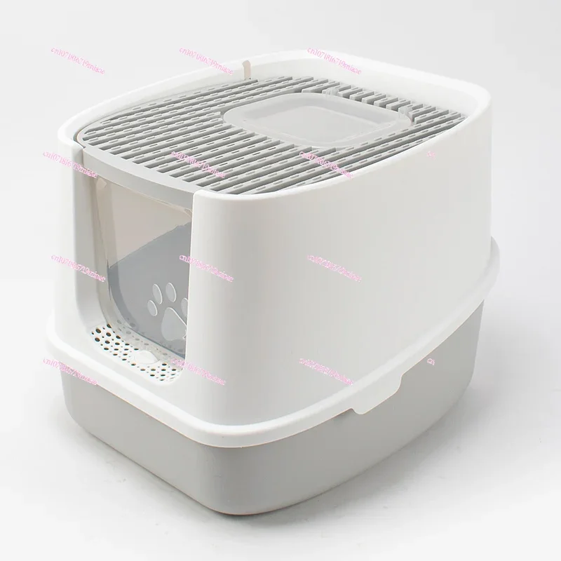 Cat litter box Fully enclosed oversized splash-proof ejection type large  shit basin litter basin  toilet  supplies