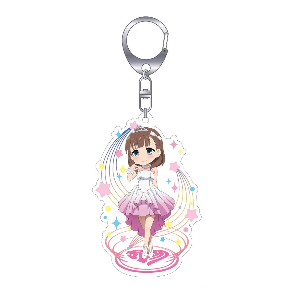 Toko perifer Anime IDOLM @ STER Uzuki Yumi Aki Sanae Koharu Momoka Hayate akrilik gantungan kunci liontin Ornamen hadiah sekitar 6cm