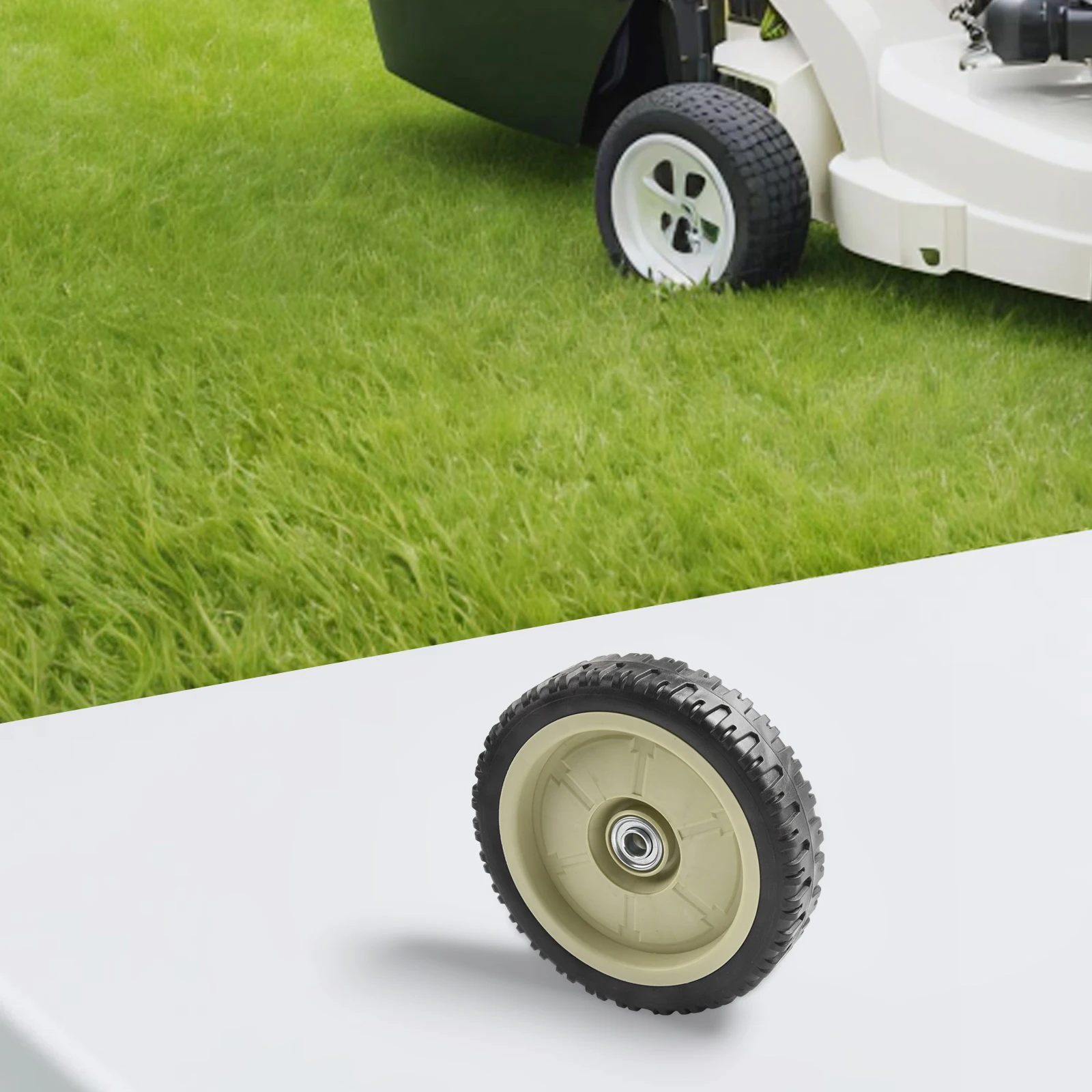 

Heavy Duty Mower Wheels Accessory Lawn Mower Parts 43mm Thickness Lawn Mower Wheels Front And Rear Mower Tires