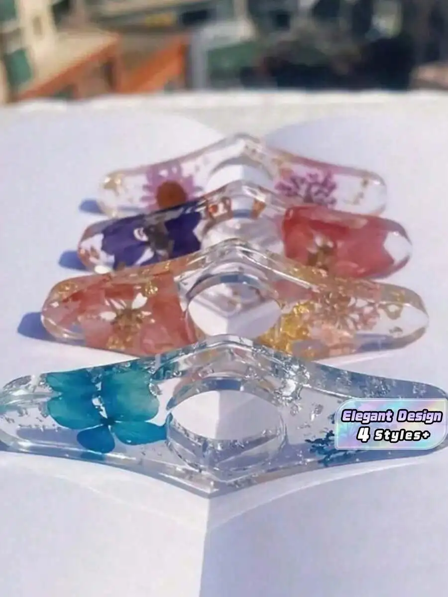 1pc Resin Epoxy Pressed Flower Bookmark, Creative Multifunctional Reading Accessory, Versatile Book Stand & Thumb Book Support & Book Holder, Perfect for Back to School, Great Gift for Students, Teachers, and Book Lovers
