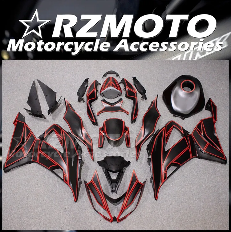 

Комплект обтекателей из АБС-пластика, 4 подарка, подходит для Kawasaki ZX-6R 599 ZX6R 636 2013 2014 2015 2016 2017 2018, комплект кузова + Черная Крышка Резервуара