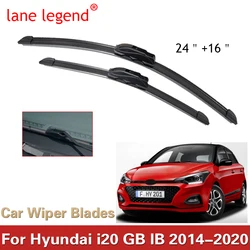 Lâminas de limpador dianteiro do carro para Hyundai I20, Ir I20 GB, 2014, 2015, 2016, 2017, 2018, 2019, 2020, pára-brisas ativo, escovas de pára-brisa, acessórios