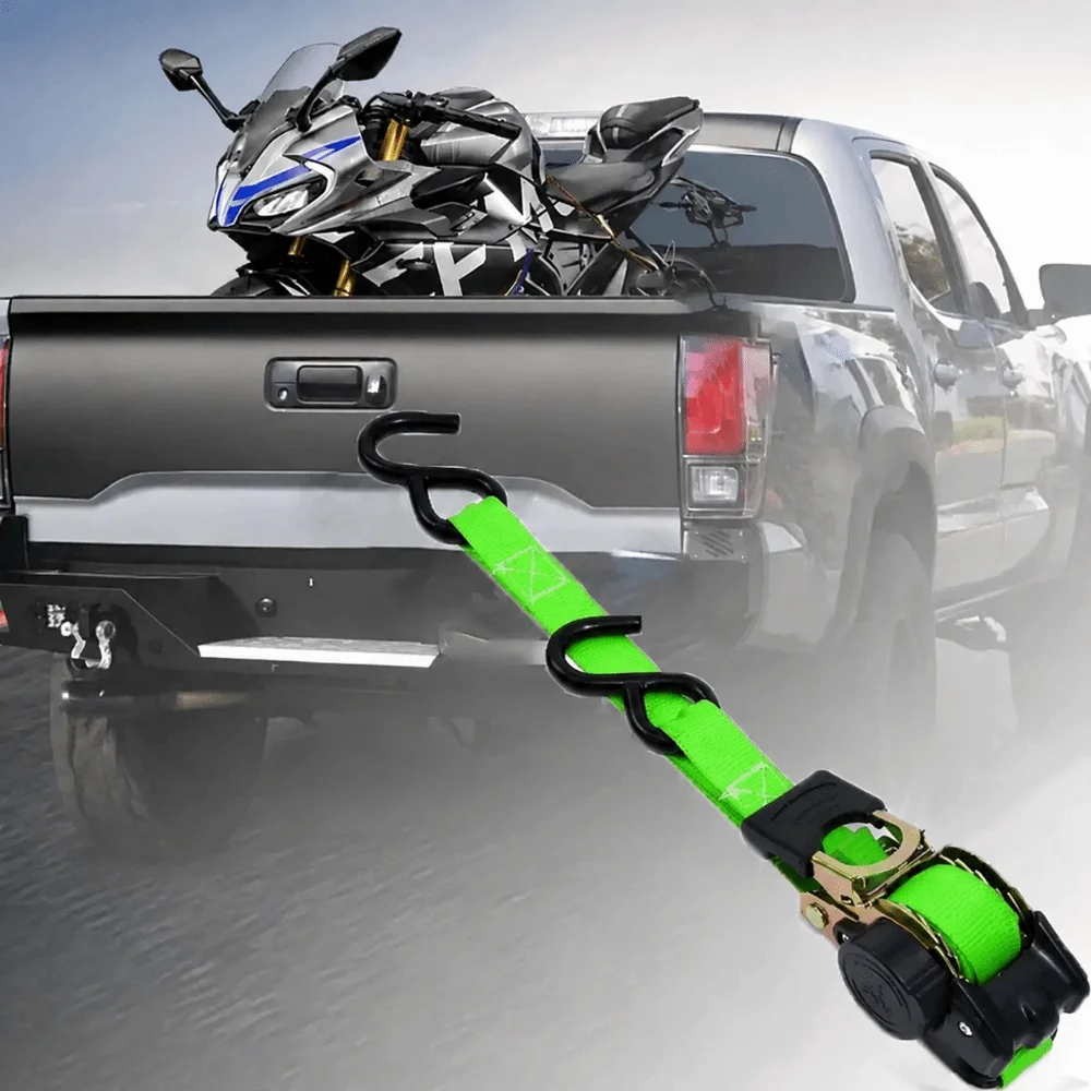 Sturdy Webbing Retractable Ratchet Tie Down Straps Solid Ratchet Structure Automatic Retraction Design Self Retracting Straps