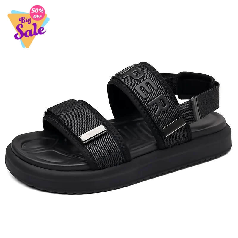 

Новые летние дизайнерские пляжные сандалии на платформе для мужчин 2026 года: высококачественные повседневные спортивные сандалии в римском стиле