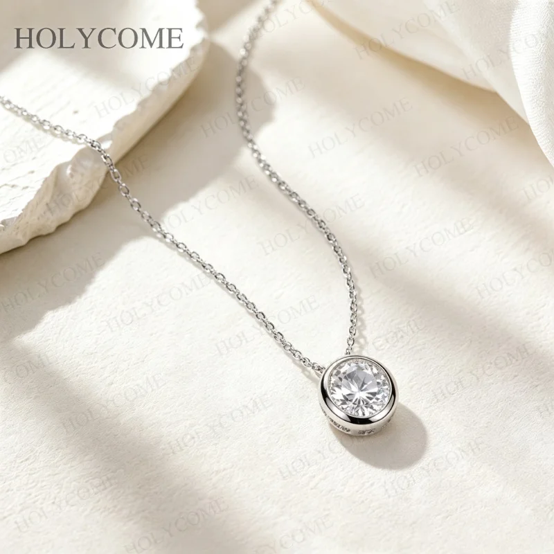 925 Sterling Silber Moissanit Anhänger Halskette Ovaler Schliff 0,5-3 Karat für Damen Hochwertige Schlüsselbeinkette Edles Schmuckgeschenk für Damen – Detail 9