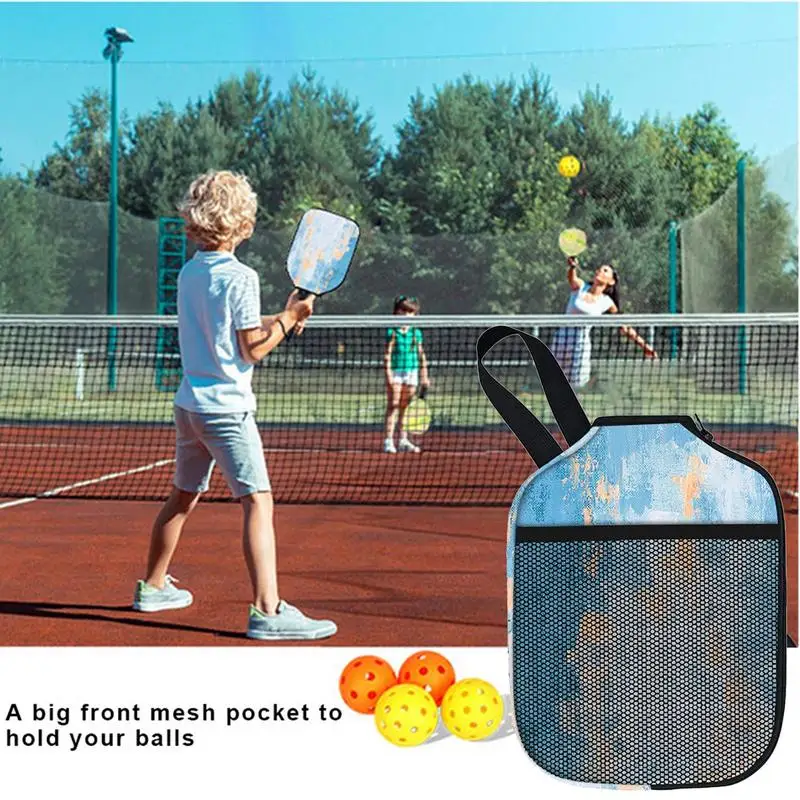 Pickleball Racket Sleeve Pickleball Protection Handle Strap Neoprene Pickleball Paddle Covers for Practice Youth