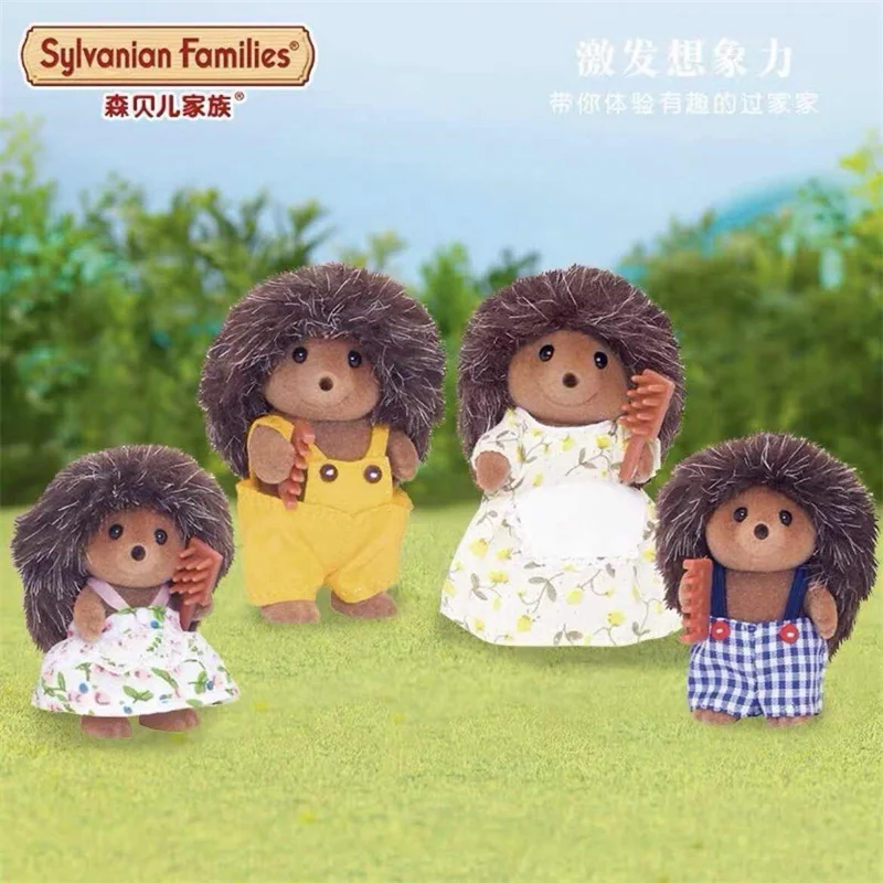 Figuras originales de Sylvanian Families de Anime, figura de Ternurines, dulce cuna de bebé, juego de dormitorio de Triple cama, accesorios de juguete, juguete para niñas